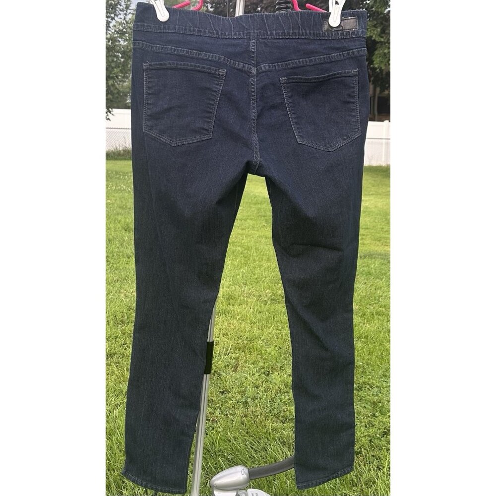 DENIZEN FROM LEVI'S Skinny Pull On Jeans Women's Sz 16M Dark‎ Wash Stretch Waist